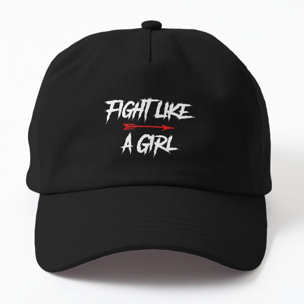 Feasters Fight Like a Girl White Red Arrow Dad Hat