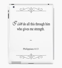 Philippians 4:13 Bible Verse iPad Case/Skin