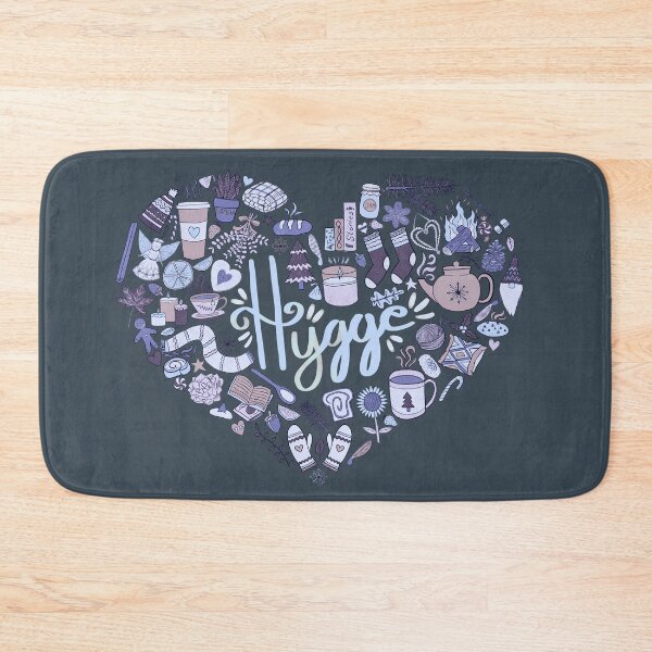 Item preview, Hygge Doodle Heart - Winter Night & Charcoal designed and sold by EcoElsa.