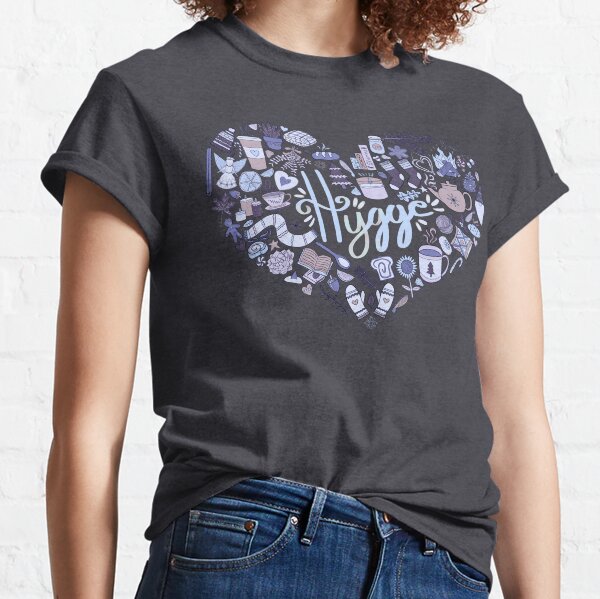 Item preview, Hygge Doodle Heart - Winter Night & Charcoal designed and sold by EcoElsa.