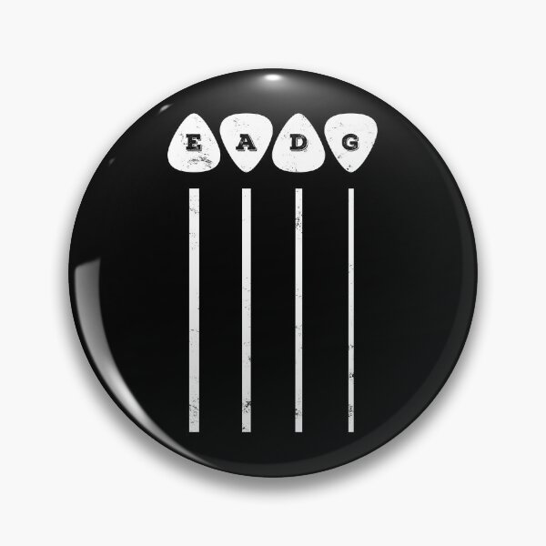 Item preview, EADG Bass Strings Guitar Picks Dark Theme designed and sold by nightsworthy.