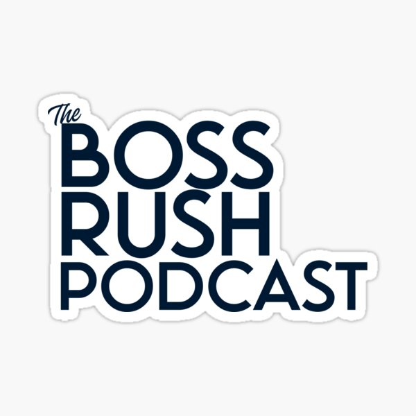 Boss Rush Podcast Logo, Blue Variant Sticker