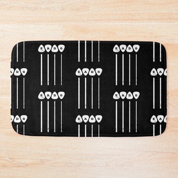 Aperçu de l'œuvre EADG Bass Strings Guitar Picks Thème Sombre créée et vendue par nightsworthy.