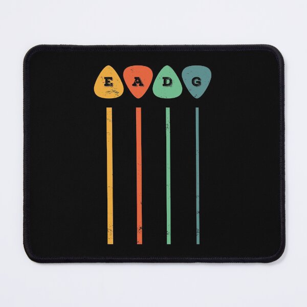 Item preview, EADG Bass Strings Guitar Picks Retro Theme designed and sold by nightsworthy.
