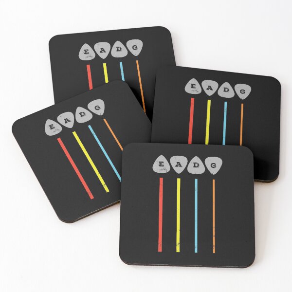 Item preview, EADG Bass Strings Guitar Picks Colorful Theme designed and sold by nightsworthy.