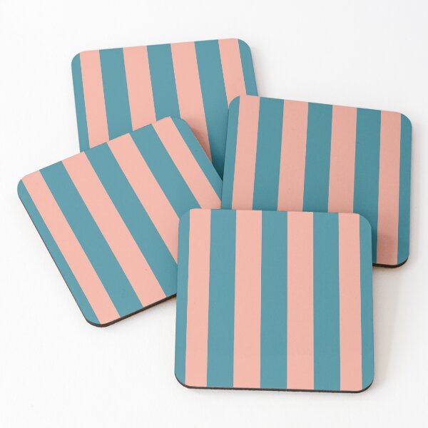 Item preview, Bright Joyful Teal and Coral Orange Stripes designed and sold by NECHSTORE.