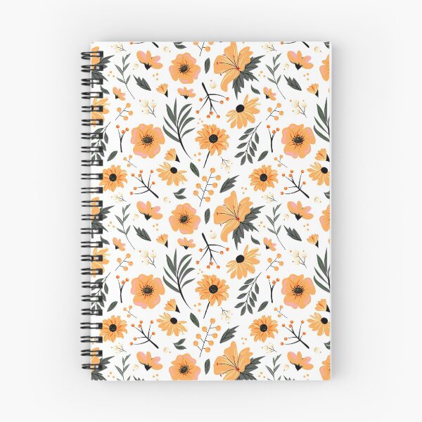 Item preview, Orange floral pattern designed and sold by BuxomBabe21.