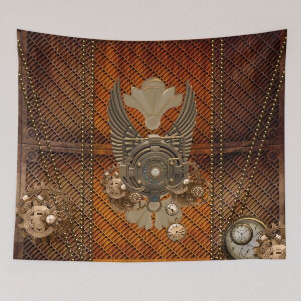 Item preview, Wonderful steampunk design with clocks and wings designed and sold by nicky2342.
