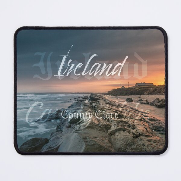Item preview, IRELAND, County Clare - Windy Morning at Seafield, Quilty, County Clare - Irish Landscape designed and sold by AOKeeshkaPhotos.