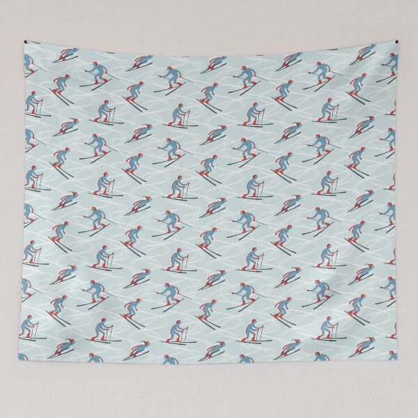Item preview, Blue Skiers  designed and sold by RoslynArt.
