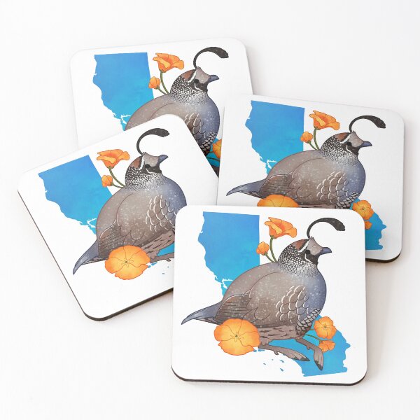 Item preview, California Quail and Poppies designed and sold by Phoenix of Starlight.