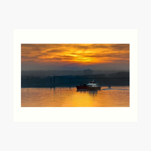 Sunset from Liverpool's Pier Head Art Print