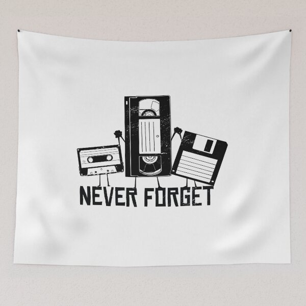 Item preview, Never Forget - Funny Retro Cassette Tape, VHS Tape, Floppy Disk designed and sold by PinkDonutTees.