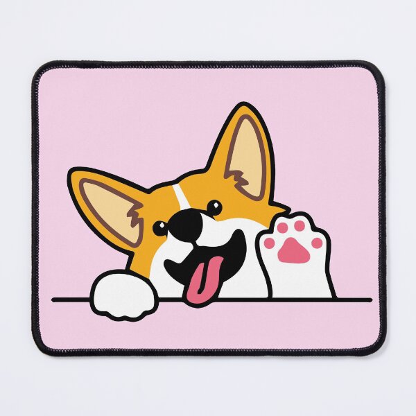 Kawaii Cute Smiling Corgi Mouse Pad