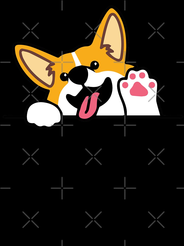 Kawaii süßer lächelnder Corgi Babystrampler