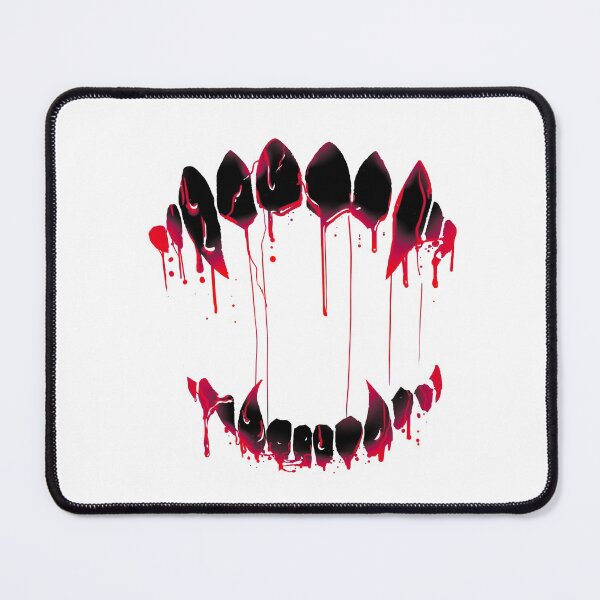 Item preview, Monster open mouth teeth with red blood dripping designed and sold by mirrorimages.