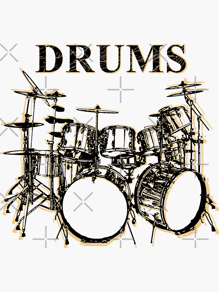 "BASS DRUMS" Sticker for Sale by hottehue Redbubble