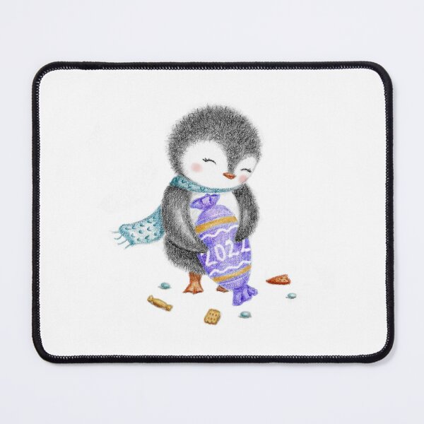 Item preview, christmas illustration with penguin for kids designed and sold by Daryaartflow.