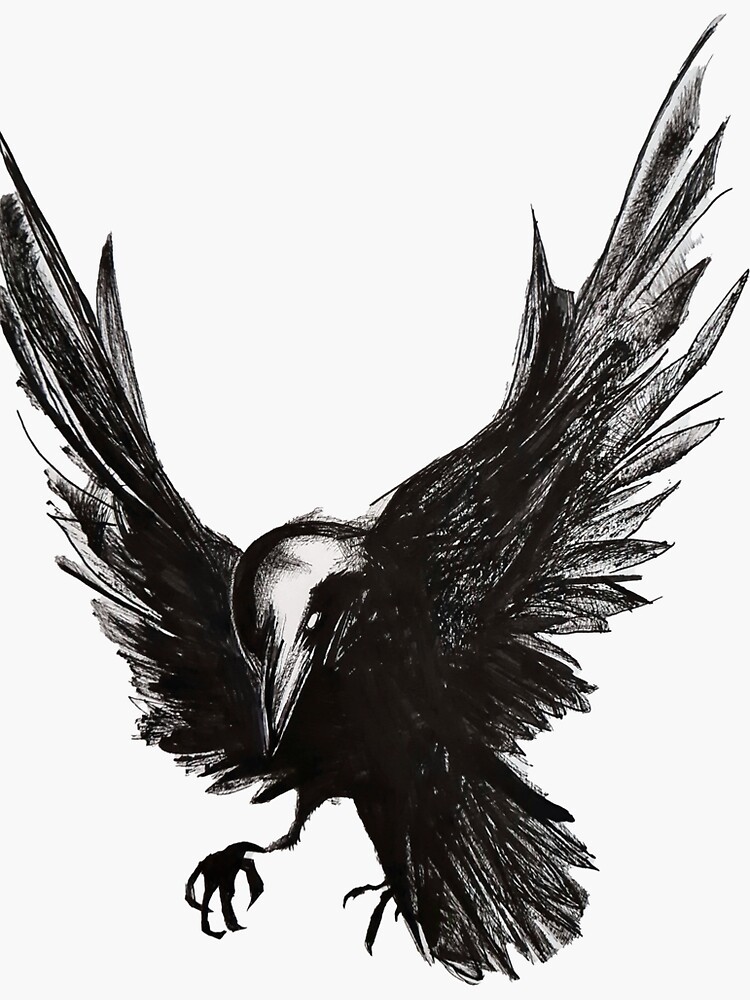Thumbnail 3 of 3, Sticker, Raven designed and sold by NadynedeVel.