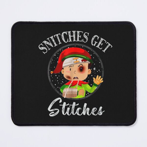 Item preview, Snitches Get Stitches Funny Christmas Elf T-Shirt designed and sold by Kellner-Platt.