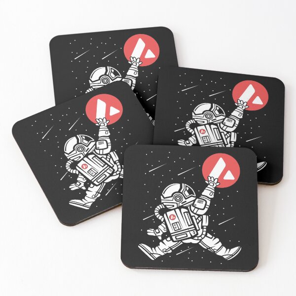 Item preview, Space Man Astronaut Jump Avalanche AVAX Coin To The Moon Crypto Token Cryptocurrency Blockchain Wallet designed and sold by AriellaGross.