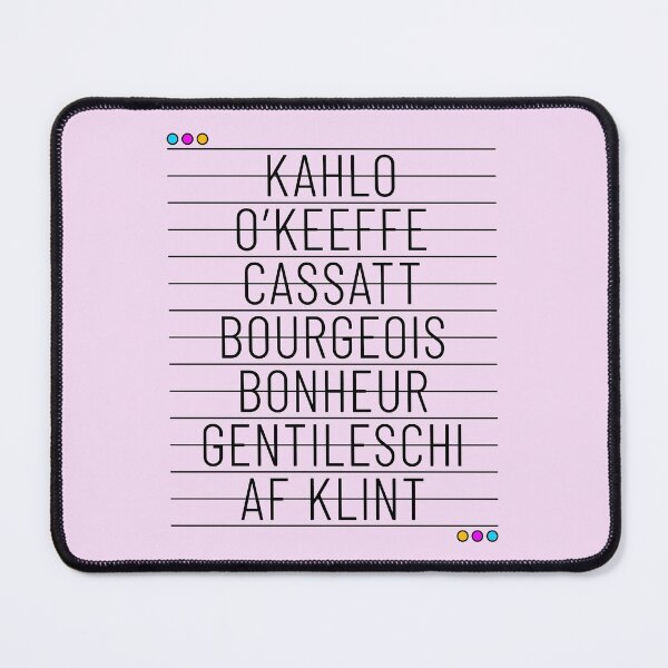 Item preview, Great Female Artists  - List of Female Painters for the Art Fan designed and sold by ClickForMore.