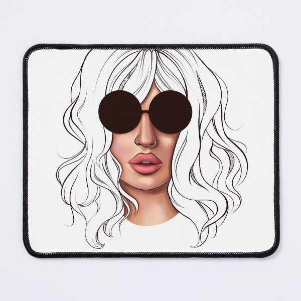 Item preview, woman with white hair and glasses designed and sold by alexvioletart.