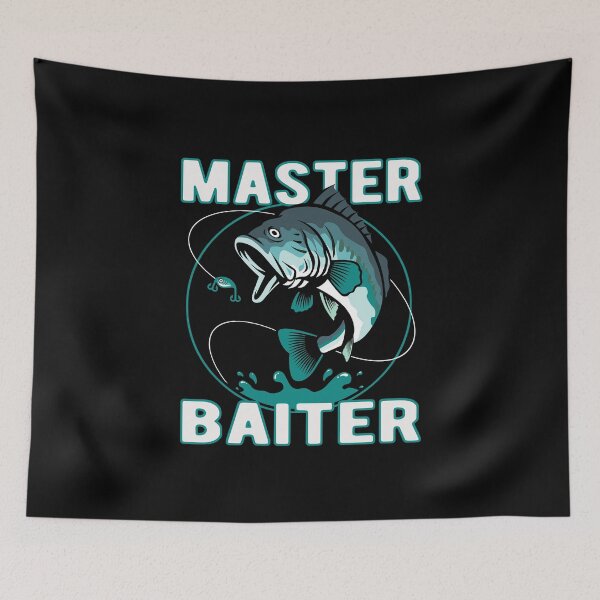 Item preview, Master Baiter Funny Sarcastic Pun Vintage Fishing Lover Humor Fisherman Fathers Day  designed and sold by Bad Kitty Designz.