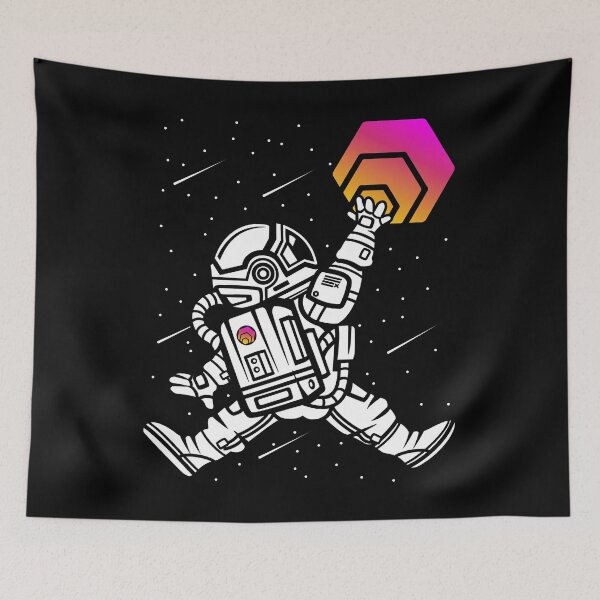 Item preview, Space Man Astronaut Jump HEX Coin To The Moon HEX Crypto Token Cryptocurrency Blockchain Wallet designed and sold by AriellaGross.