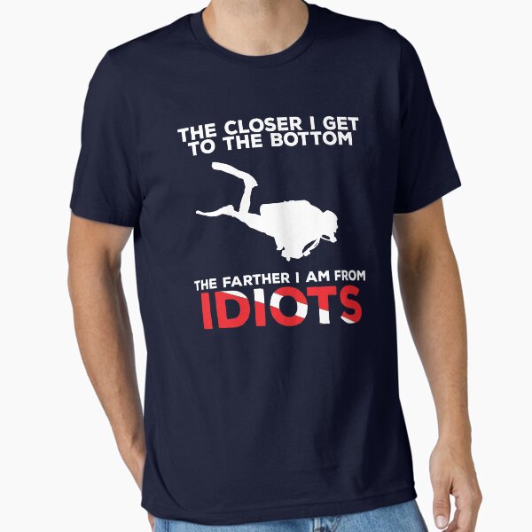 Item preview, The Closer I Get to the Bottom - Scuba Diving Shirt designed and sold by ericbracewell.