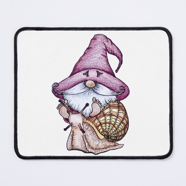 Item preview, Barefoot snail riding gnome designed and sold by SarahCD13.