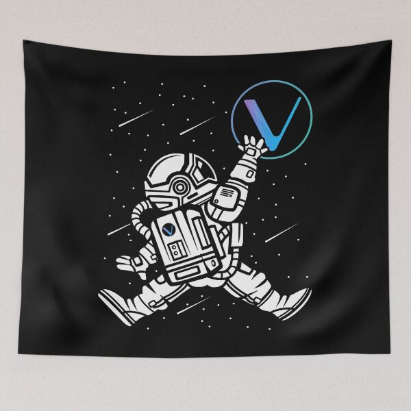 Item preview, Space Man Astronaut Jump Vechain VET Coin To The Moon Crypto Token Cryptocurrency Blockchain Wallet designed and sold by AriellaGross.