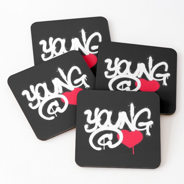 Item preview, graffiti sprayed young at heart text dripping designed and sold by Paulus-DB.