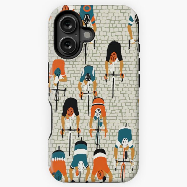 Item preview, Cyclists On Tiles Road  designed and sold by LarinaBeauty.