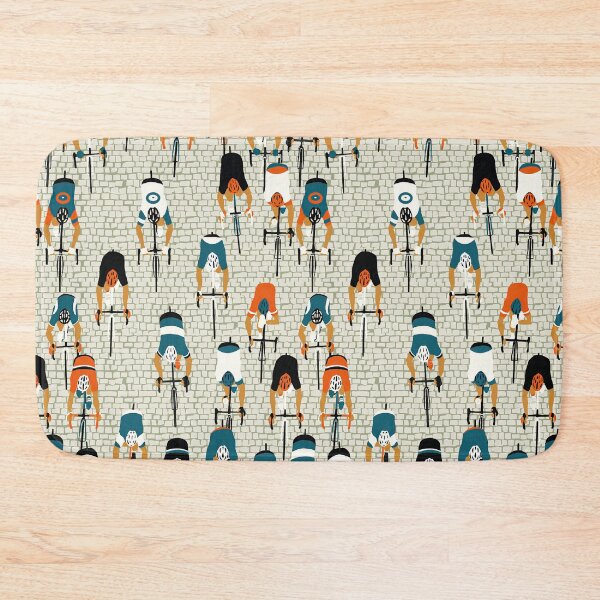 Item preview, Cyclists On Tiles Road  designed and sold by LarinaBeauty.