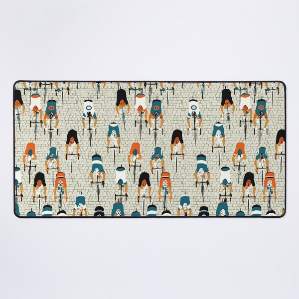 Item preview, Cyclists On Tiles Road  designed and sold by LarinaBeauty.