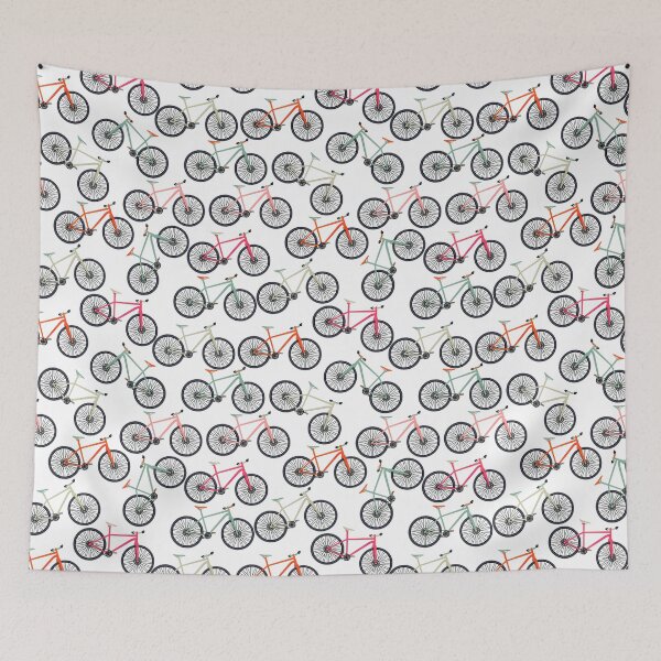 Item preview, Multicolor Bicycles On White Background  designed and sold by LarinaBeauty.