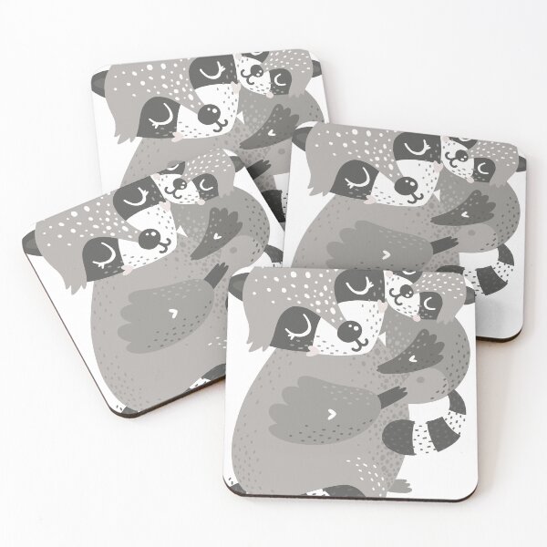 Item preview, Cute Cartoon Racoon Hugs designed and sold by SketchprintsUK.