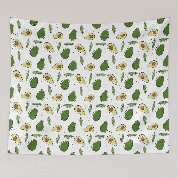 Item preview, Color illustration of avocado fruit seamless  designed and sold by LarinaBeauty.