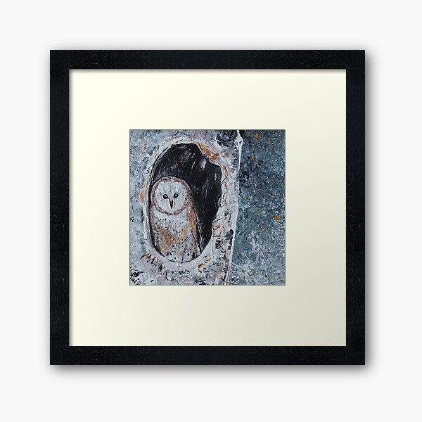 Cozy Baby Barn Owl Framed Art Print