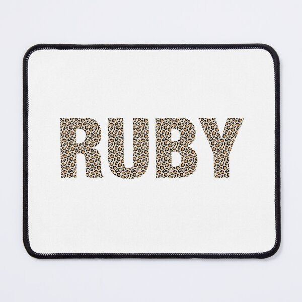 Item preview, Ruby name leopard pattern my name is Ruby gift birthday holiday anniversary Essential Inspiration Joy Mood Funny designed and sold by DesignByHeartUK.
