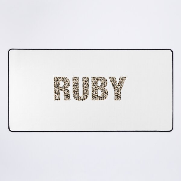Item preview, Ruby name leopard pattern my name is Ruby gift birthday holiday anniversary Essential Inspiration Joy Mood Funny designed and sold by DesignByHeartUK.