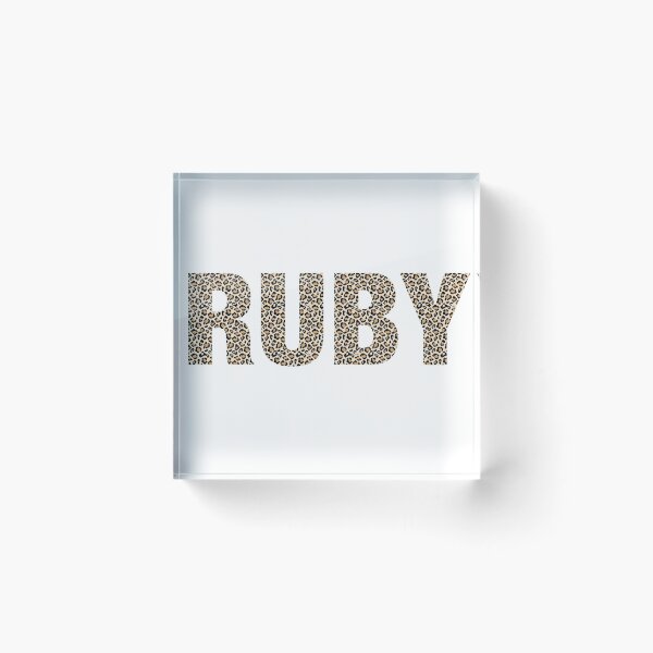 Item preview, Ruby name leopard pattern my name is Ruby gift birthday holiday anniversary Essential Inspiration Joy Mood Funny designed and sold by DesignByHeartUK.