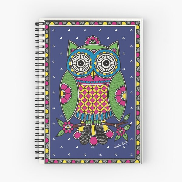 Item preview, Owl, Madhubani Painting, Indian Folk Art designed and sold by FolkTrends-byAD.