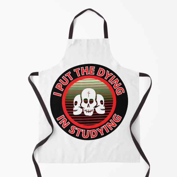 Item preview, I Put The Dying In Studying Student Skull Sticker designed and sold by RGRamsey.
