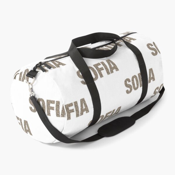 Aperçu de l'œuvre Sofia name leopard pattern my name is Sofia gift birthday holiday anniversary Essential Inspiration Joy Mood Funny créée et vendue par DesignByHeartUK.
