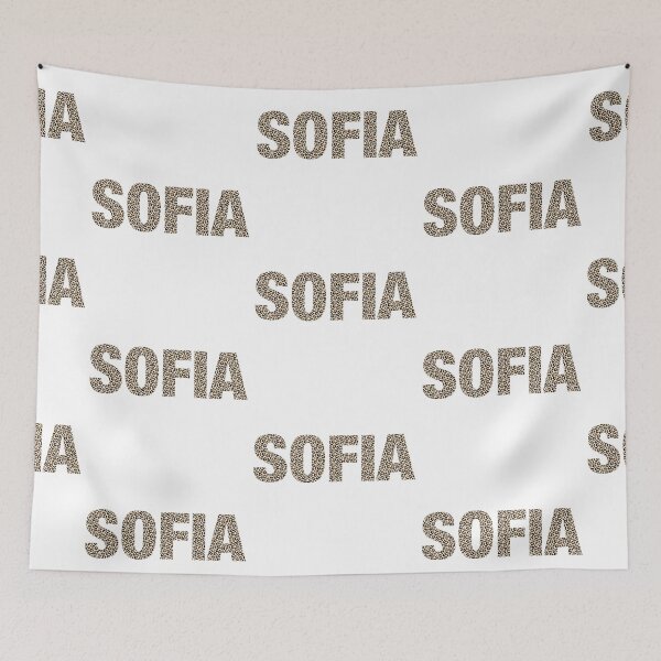 Item preview, Sofia name leopard pattern my name is Sofia gift birthday holiday anniversary Essential Inspiration Joy Mood Funny designed and sold by DesignByHeartUK.