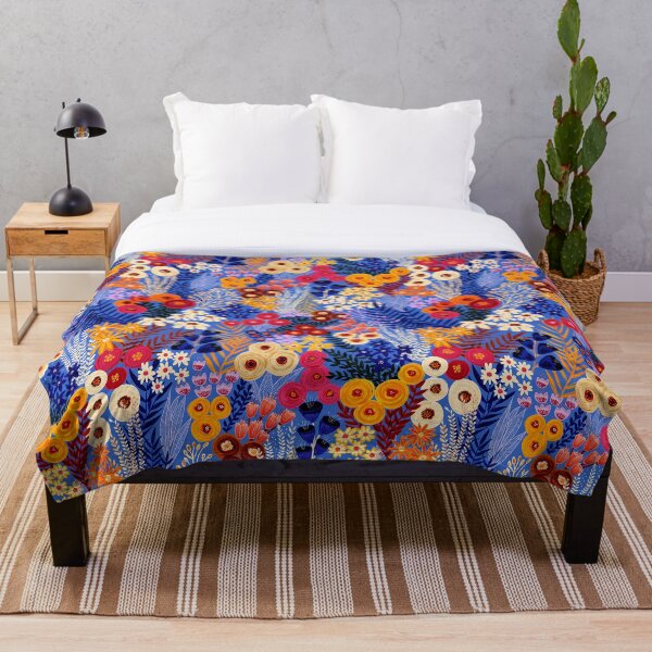 Item preview, Boho Flower Meadow Blue designed and sold by Sandra Hutter.