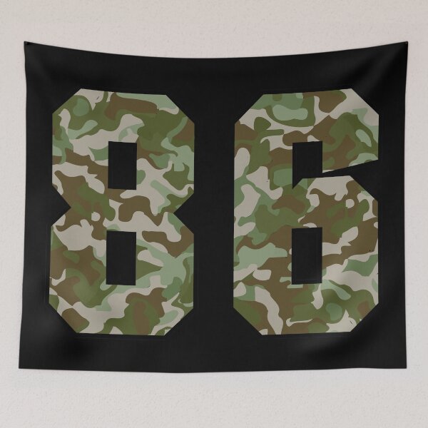 Item preview, Army Camo Number eighty-six Veteran Lucky Number 86 designed and sold by Urosek.