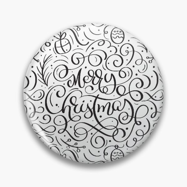 Item preview, Merry Christmas Calligraphy Lettering Pattern designed and sold by TeeBeesDesign.